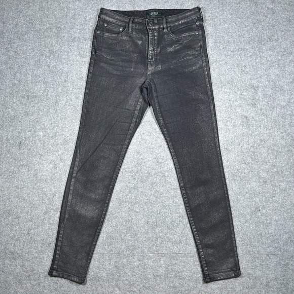 Lauren Ralph Lauren Denim - Lauren Ralph Lauren‎ Jeans Womens Size 6 30x29 Black Classic Skinny Waxed